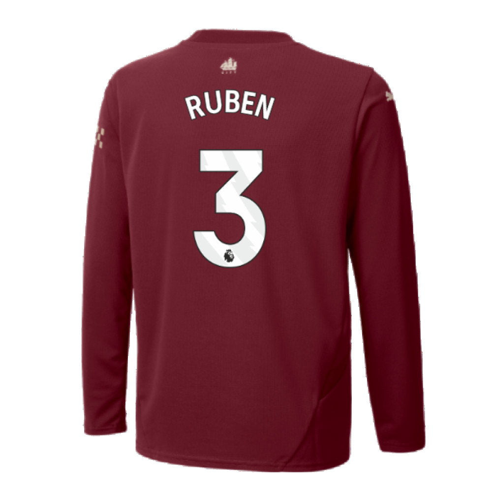 2024-2025 Man City Third Long Sleeve Shirt (Kids) (Ruben 3)_2