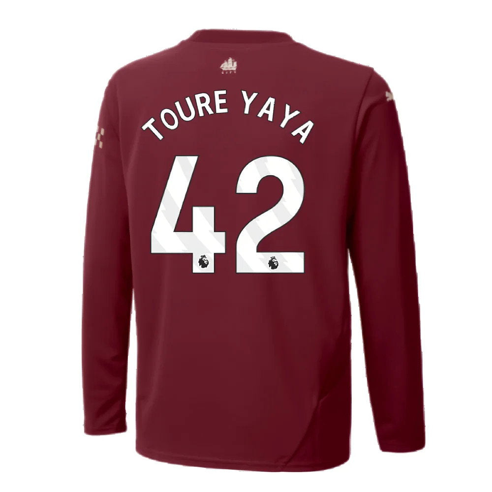 2024-2025 Man City Third Long Sleeve Shirt (Kids) (Toure Yaya 42)_2
