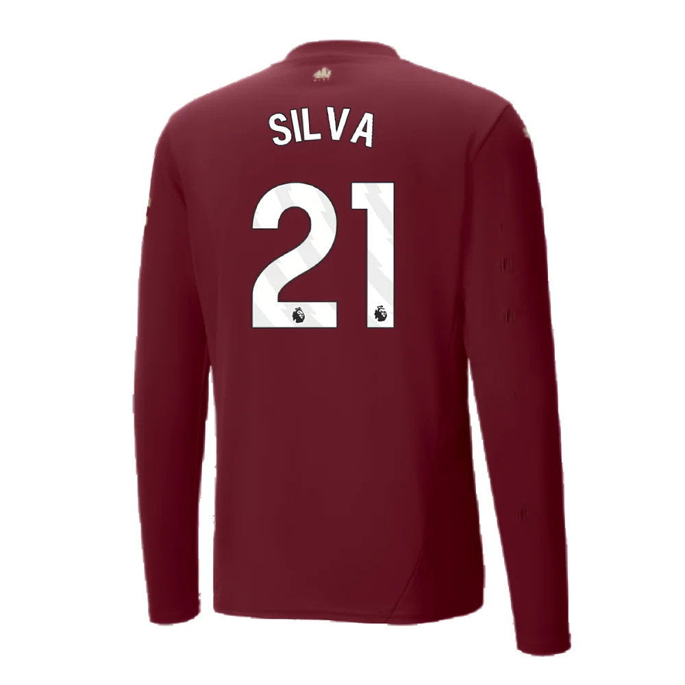 2024-2025 Man City Third Long Sleeve Shirt (Silva 21)_2
