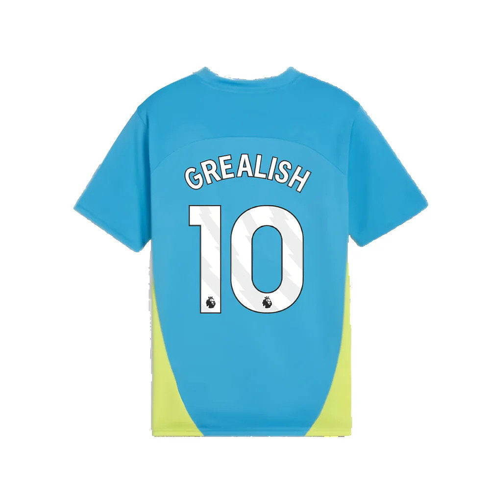 2024-2025 Man City Training Shirt (Magic Blue) - Kids (Grealish 10)_2