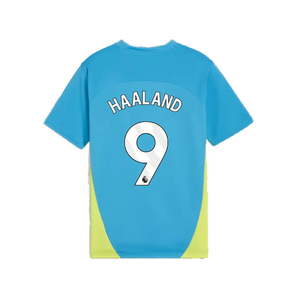 2024-2025 Man City Training Shirt (Magic Blue) - Kids (Haaland 9)_2