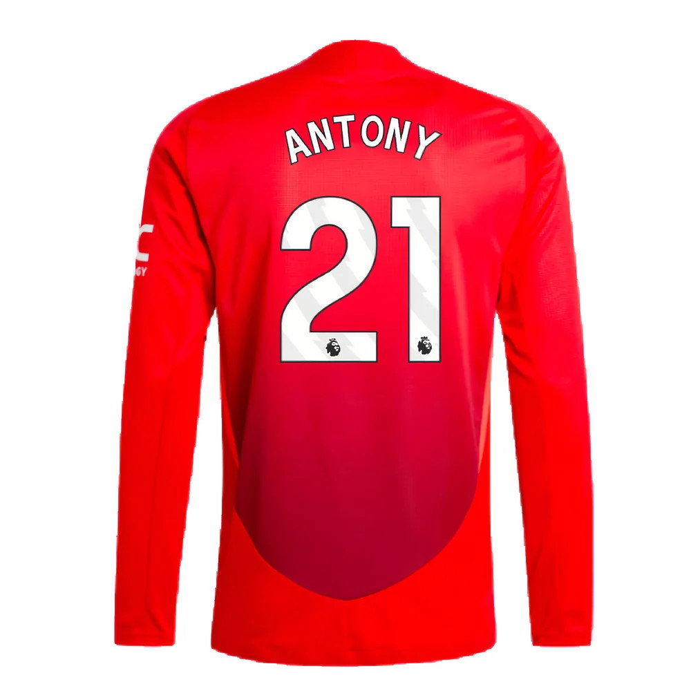 2024-2025 Man Utd Authentic Long Sleeve Home Shirt (Antony 21)_2