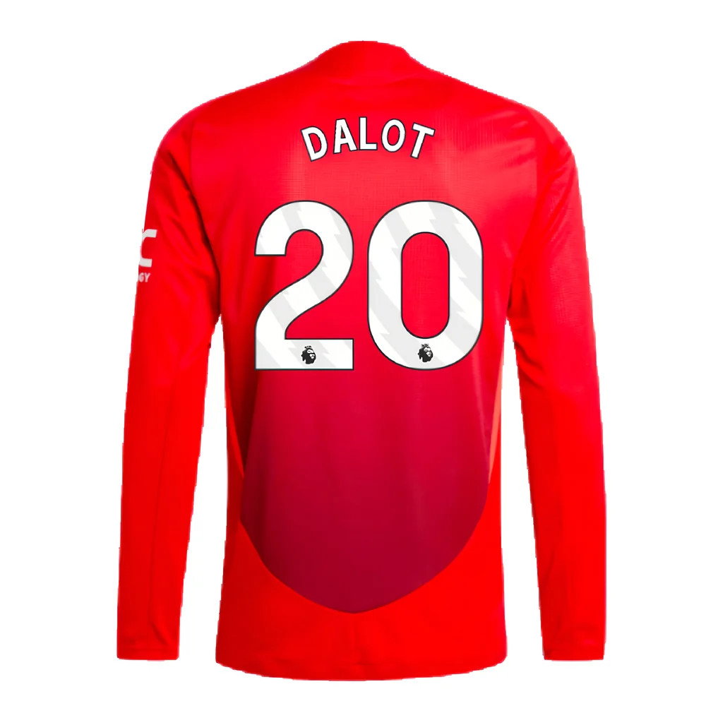2024-2025 Man Utd Authentic Long Sleeve Home Shirt (Dalot 20)_2