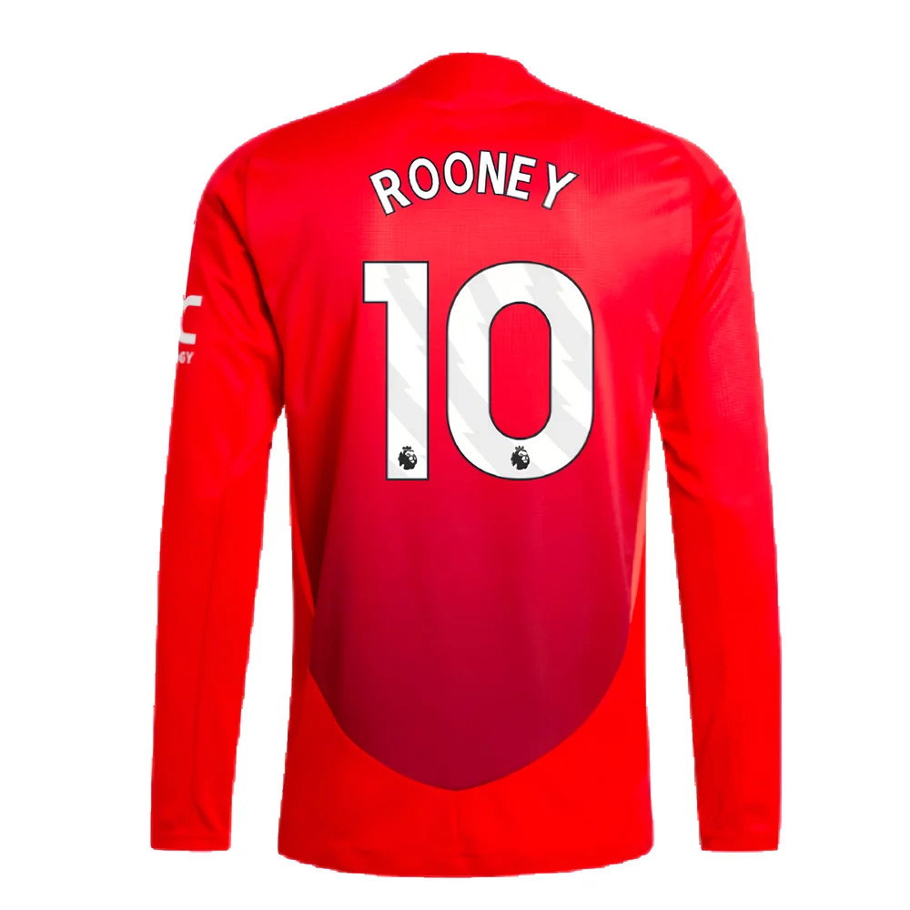 2024-2025 Man Utd Authentic Long Sleeve Home Shirt (Rooney 10)_2