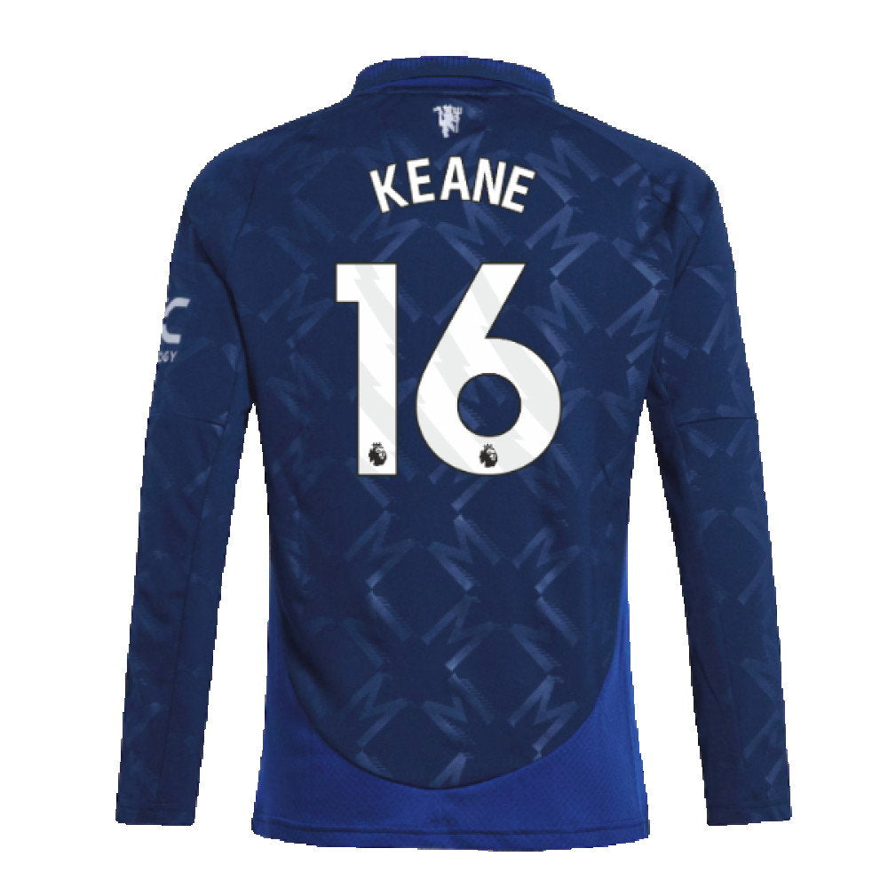 2024-2025 Man Utd Long Sleeve Away Shirt (Kids) (Keane 16)_2