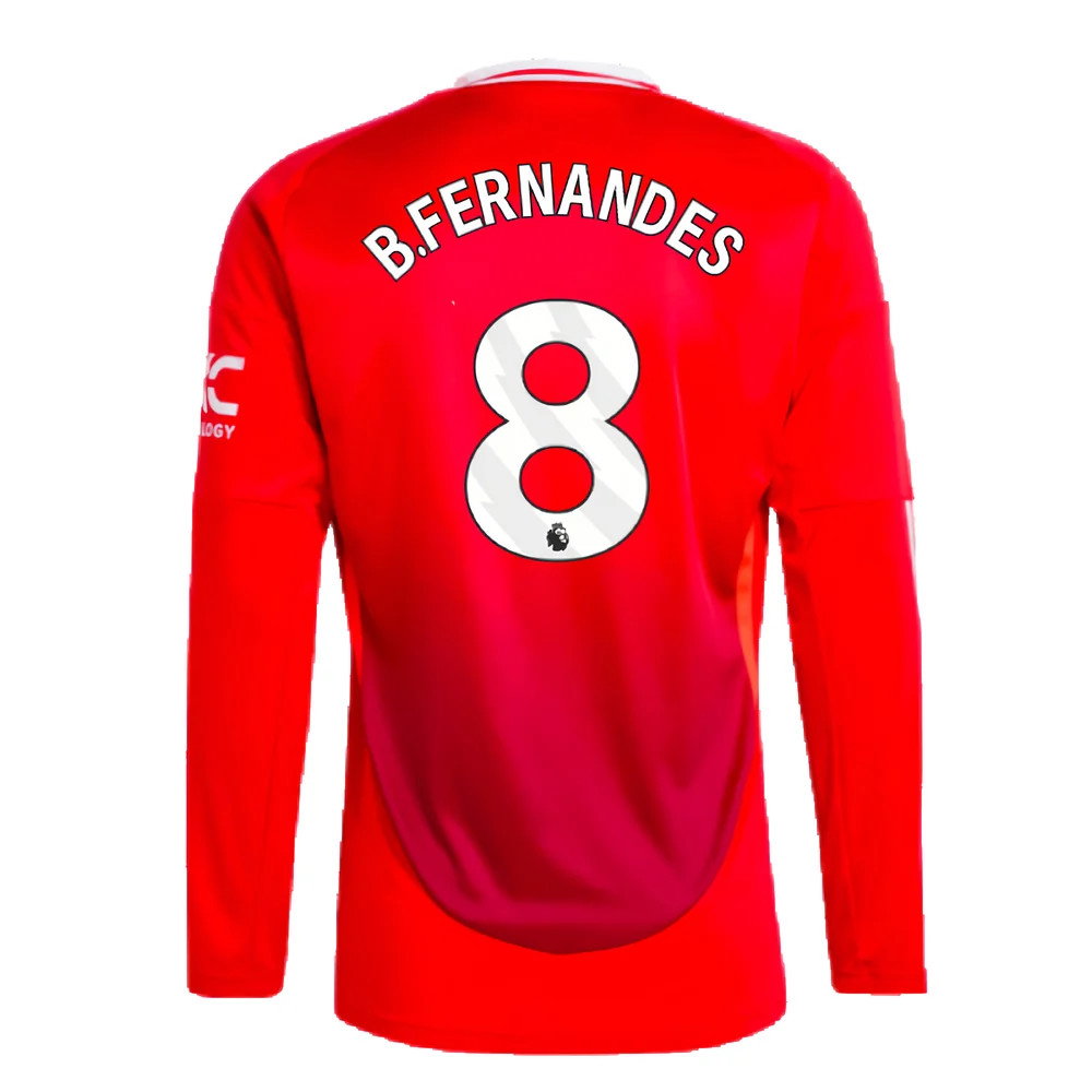 2024-2025 Man Utd Long Sleeve Home Shirt (B.Fernandes 8)_2