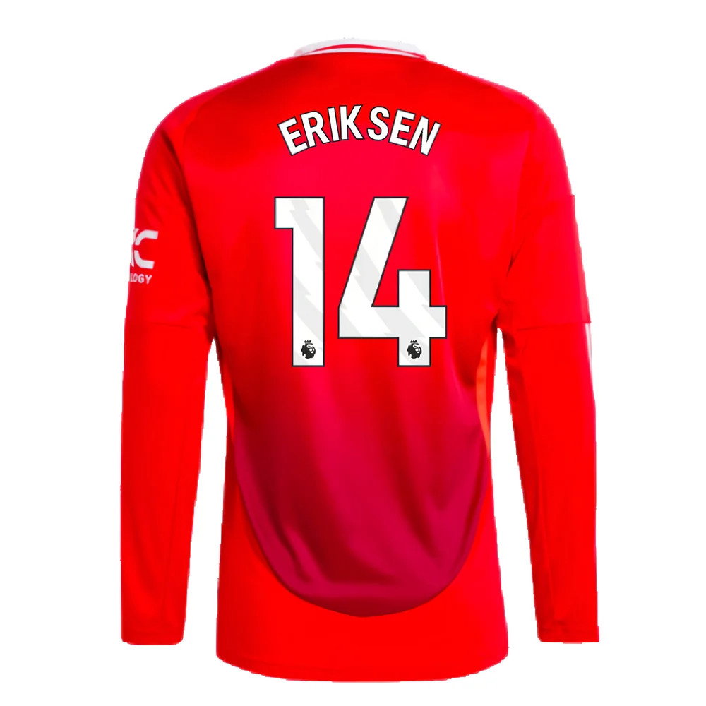 2024-2025 Man Utd Long Sleeve Home Shirt (Eriksen 14)_2
