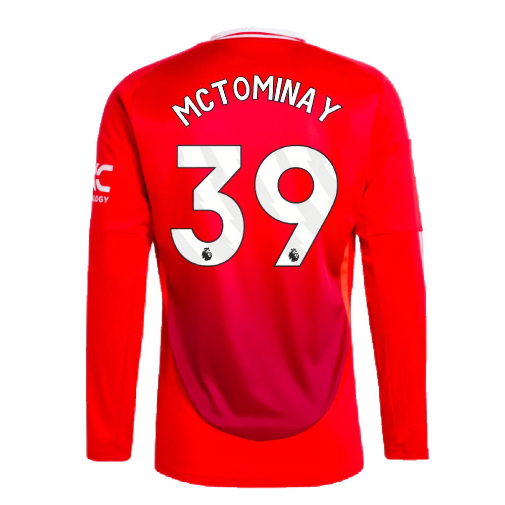 2024-2025 Man Utd Long Sleeve Home Shirt (McTominay 39)_2