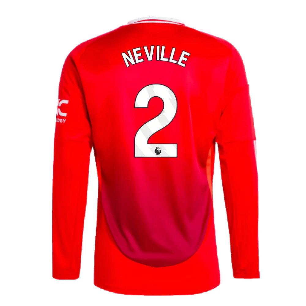 2024-2025 Man Utd Long Sleeve Home Shirt (Neville 2)_2