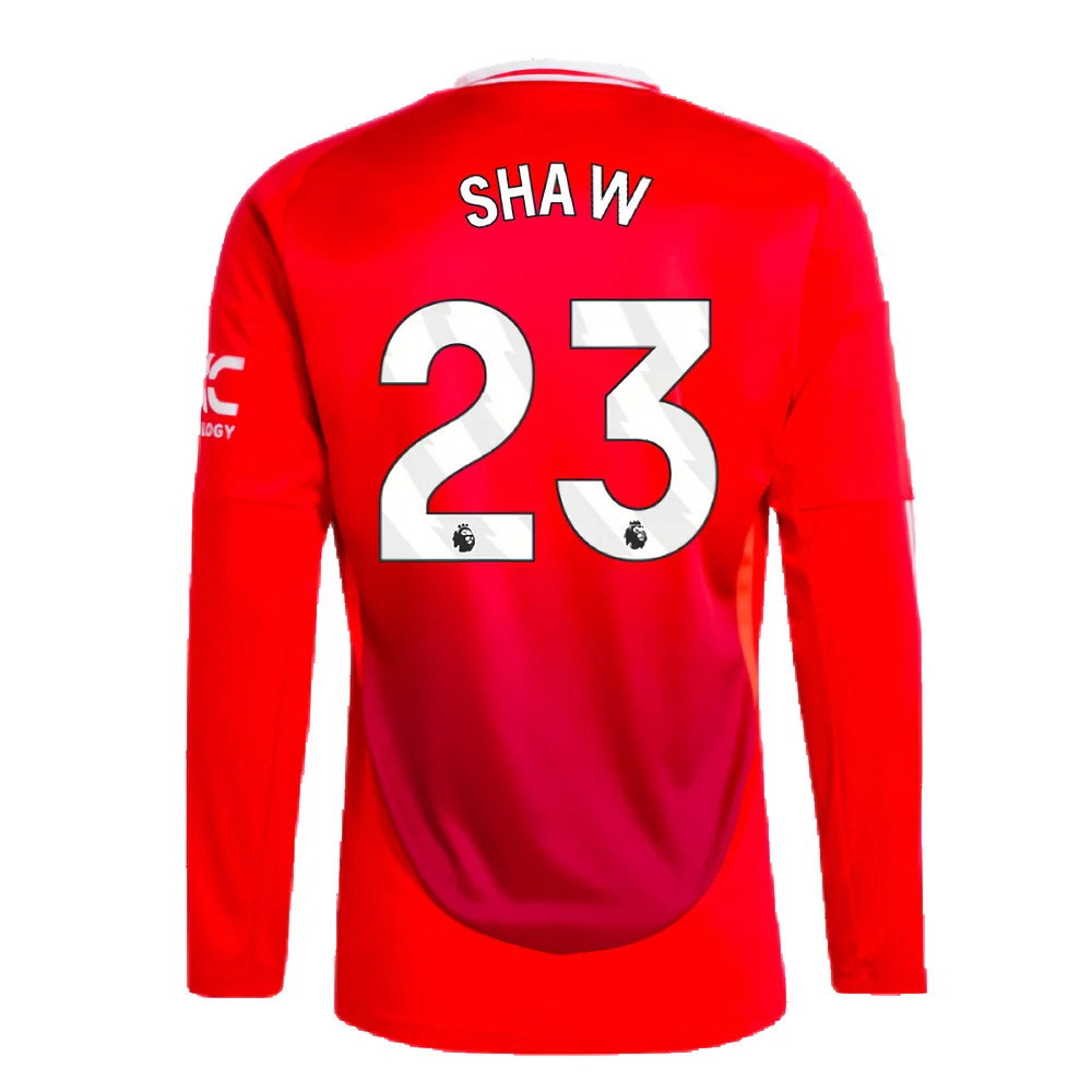 2024-2025 Man Utd Long Sleeve Home Shirt (Shaw 23)_2