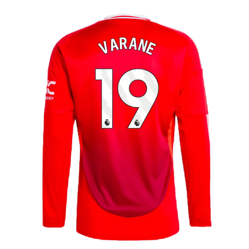 2024-2025 Man Utd Long Sleeve Home Shirt (Varane 19)_2