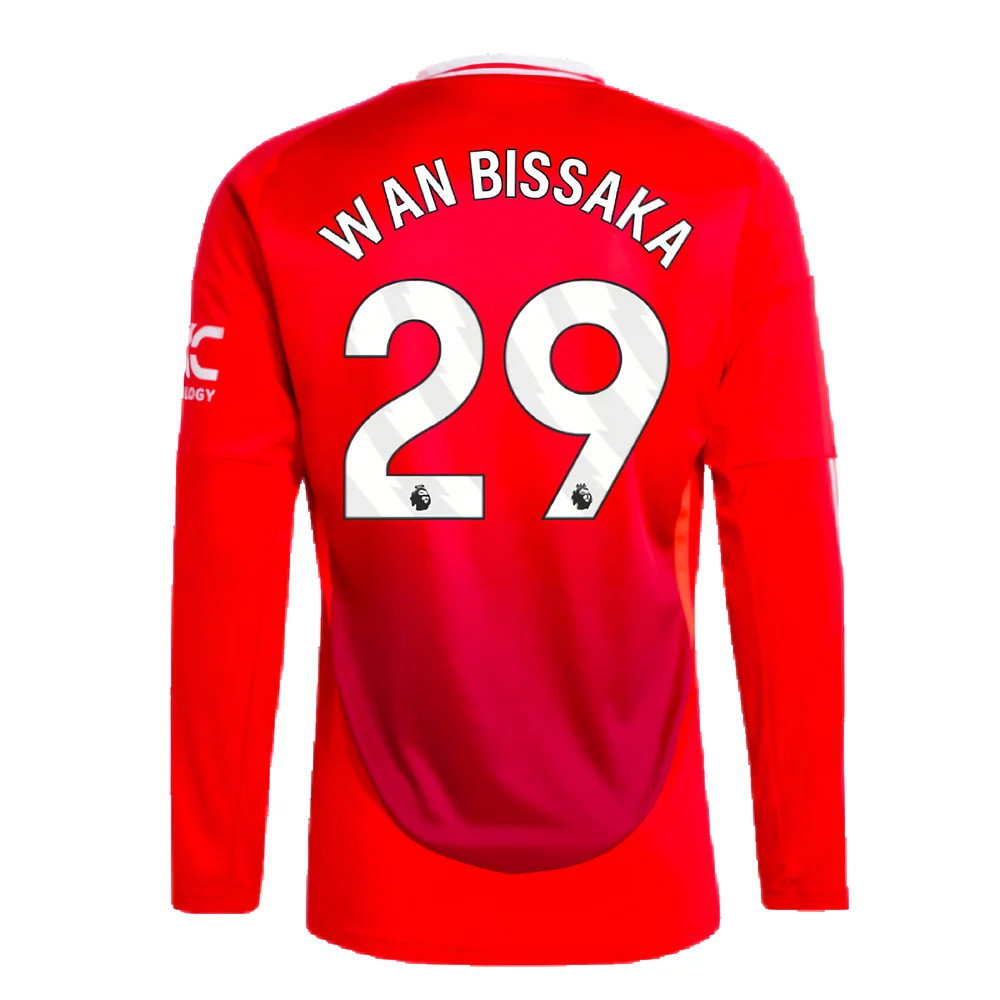 2024-2025 Man Utd Long Sleeve Home Shirt (Wan Bissaka 29)_2