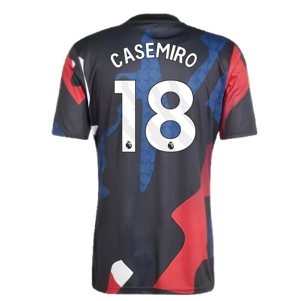 2024-2025 Man Utd Pre-Match Jersey (Black) (Casemiro 18)_2