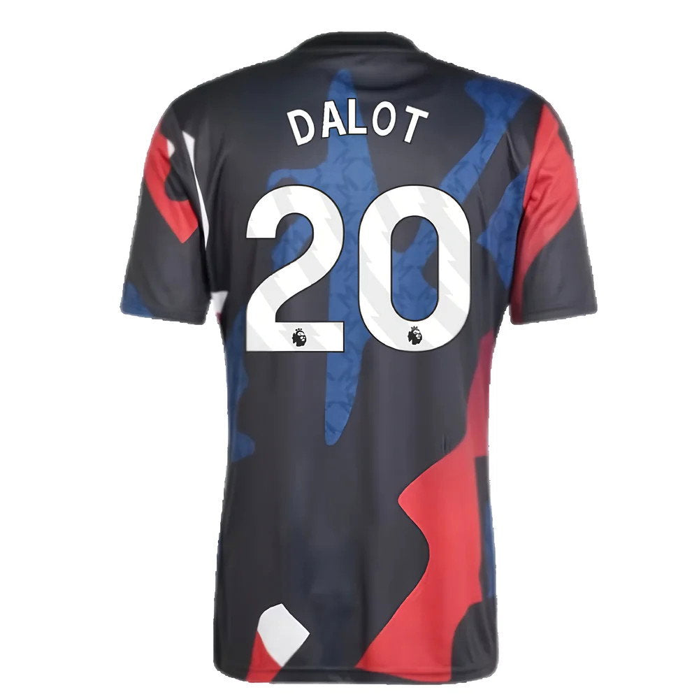 2024-2025 Man Utd Pre-Match Jersey (Black) (Dalot 20)_2