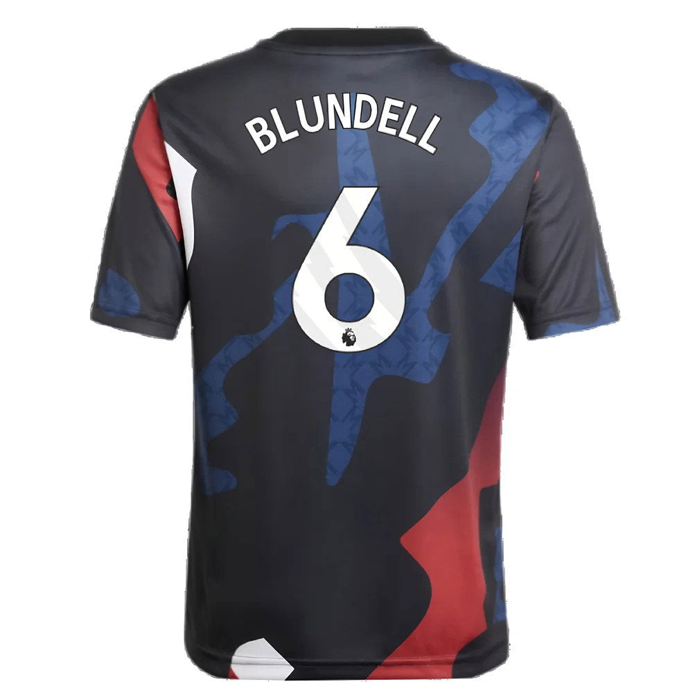 2024-2025 Man Utd Pre-Match Jersey (Black) - Kids (Blundell 6)_2
