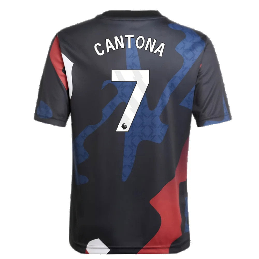 2024-2025 Man Utd Pre-Match Jersey (Black) - Kids (Cantona 7)_2