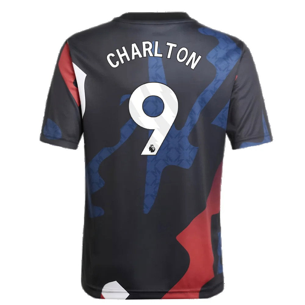 2024-2025 Man Utd Pre-Match Jersey (Black) - Kids (Charlton 9)_2