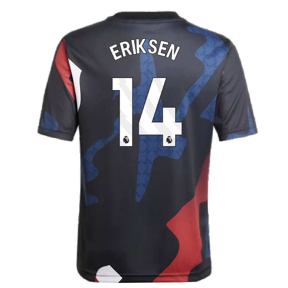 2024-2025 Man Utd Pre-Match Jersey (Black) - Kids (Eriksen 14)_2