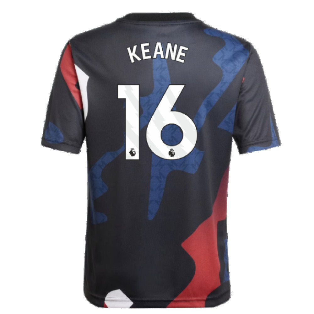2024-2025 Man Utd Pre-Match Jersey (Black) - Kids (Keane 16)_2