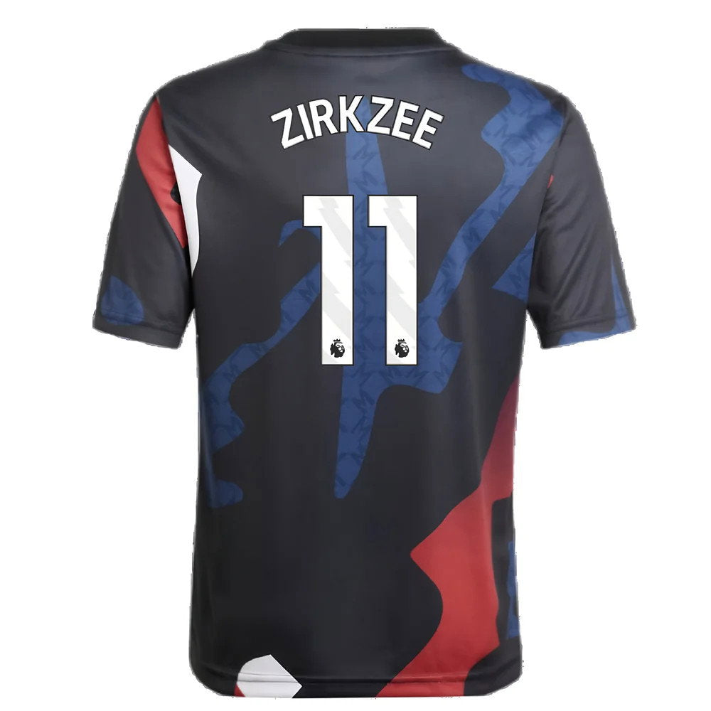 2024-2025 Man Utd Pre-Match Jersey (Black) - Kids (Zirkzee 11)_2