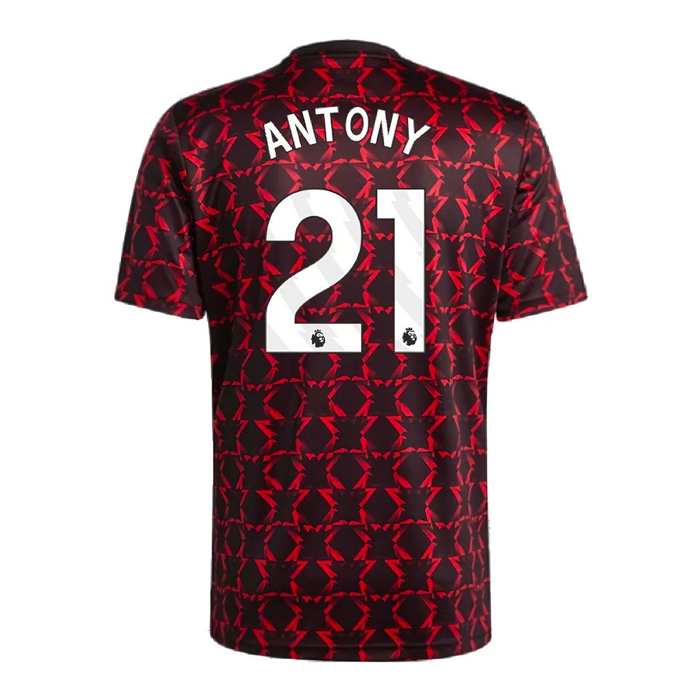 2024-2025 Man Utd Pre-Match Shirt (Black) (Antony 21)_2