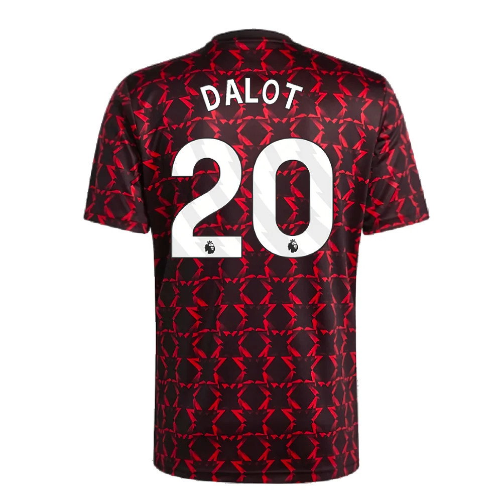2024-2025 Man Utd Pre-Match Shirt (Black) (Dalot 20)_2