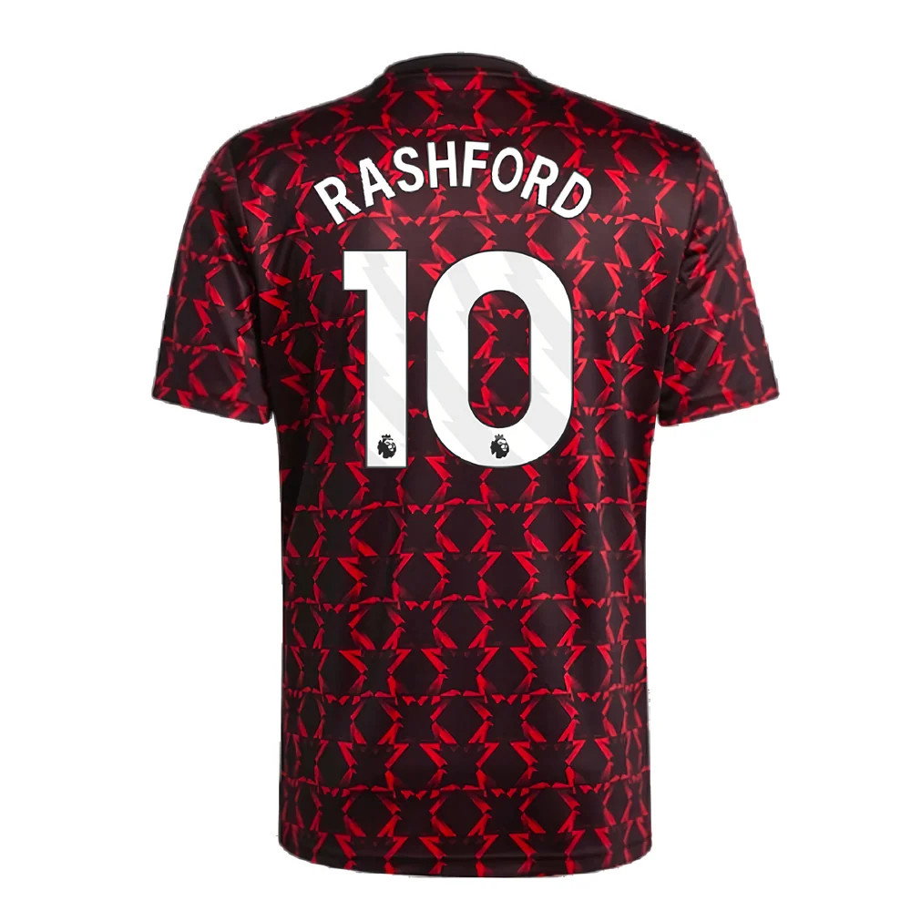 2024-2025 Man Utd Pre-Match Shirt (Black) (Rashford 10)_2