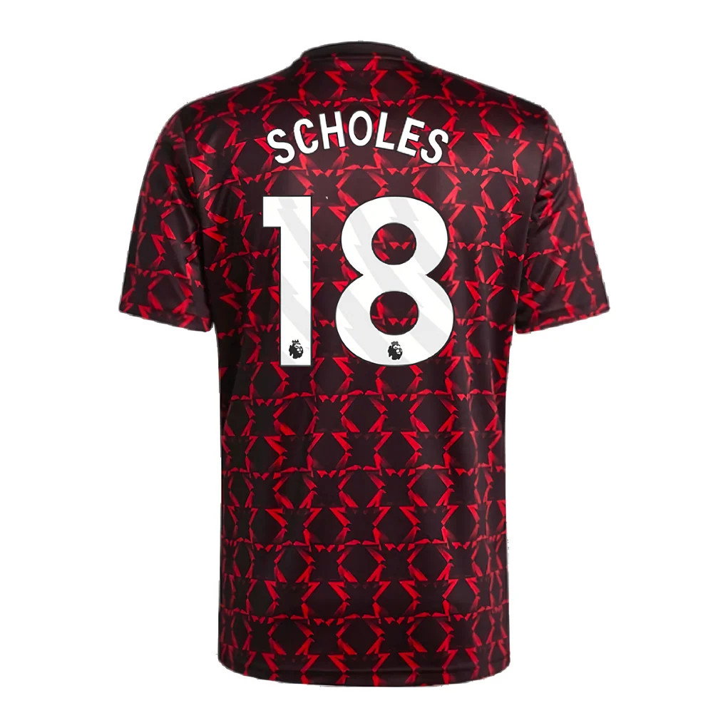 2024-2025 Man Utd Pre-Match Shirt (Black) (Scholes 18)_2