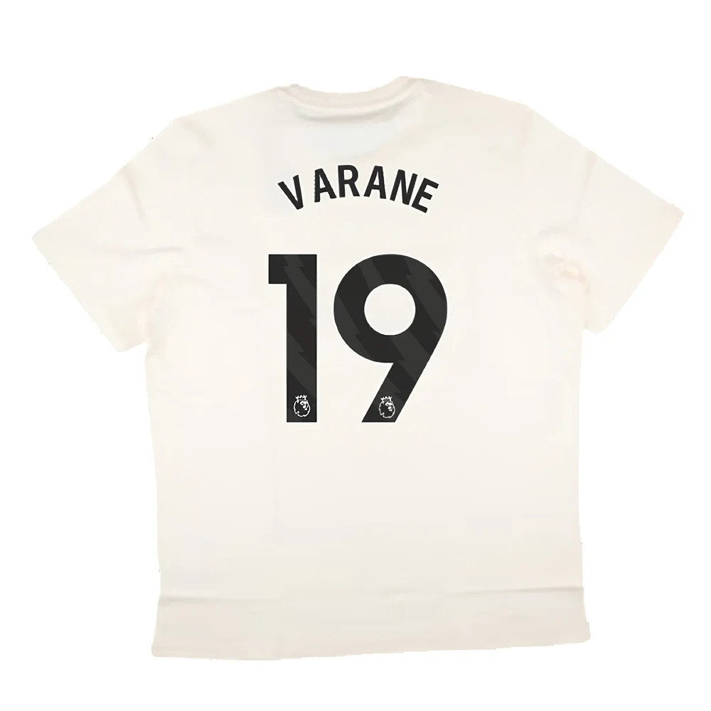 2024-2025 Man Utd SZN Graphic Tee (Cream White) (Varane 19)_2