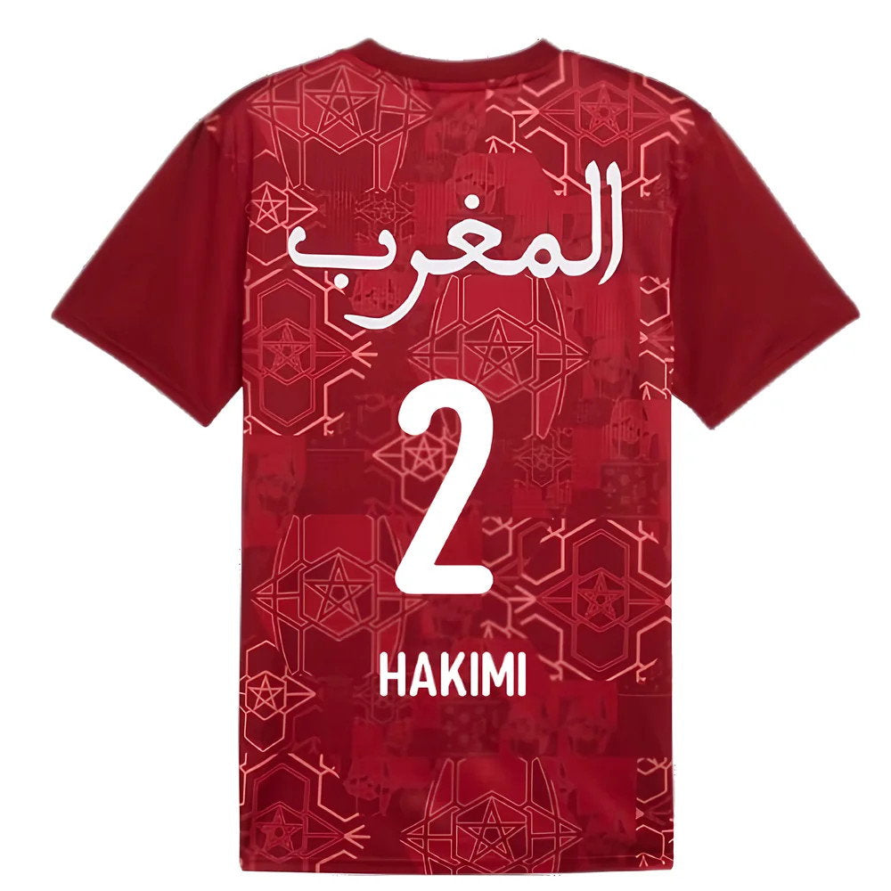 2024-2025 Morocco Prematch SS Jersey (Red) (Hakimi 2)_2