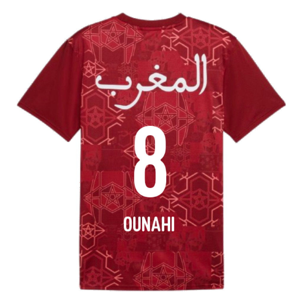 2024-2025 Morocco Prematch SS Jersey (Red) (Ounahi 8)_2