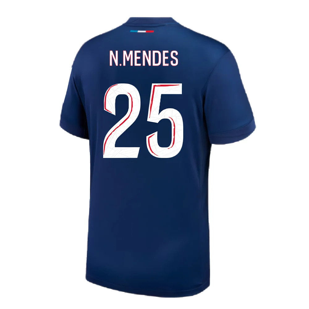 2024-2025 PSG Paris Saint Germain Home Shirt (Kids) (N.Mendes 25)_2