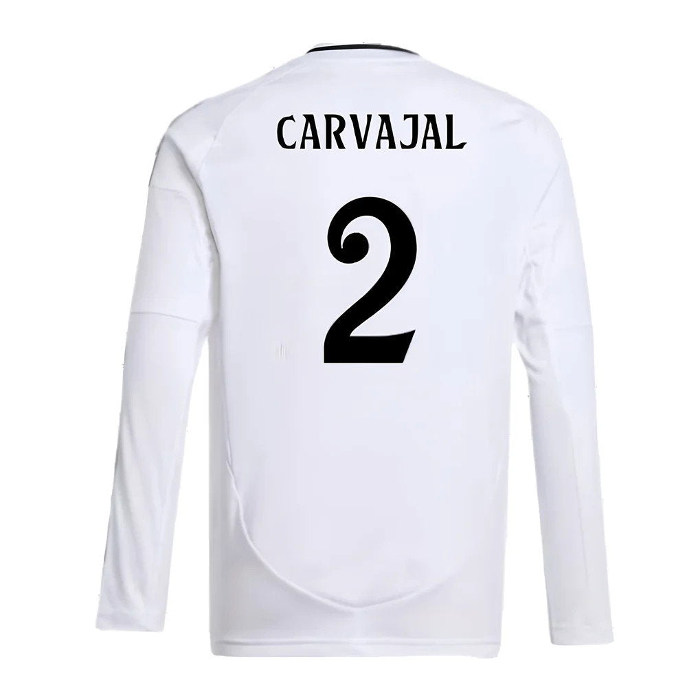 2024-2025 Real Madrid Long Sleeve Home Shirt (Kids) (Carvajal 2)_2