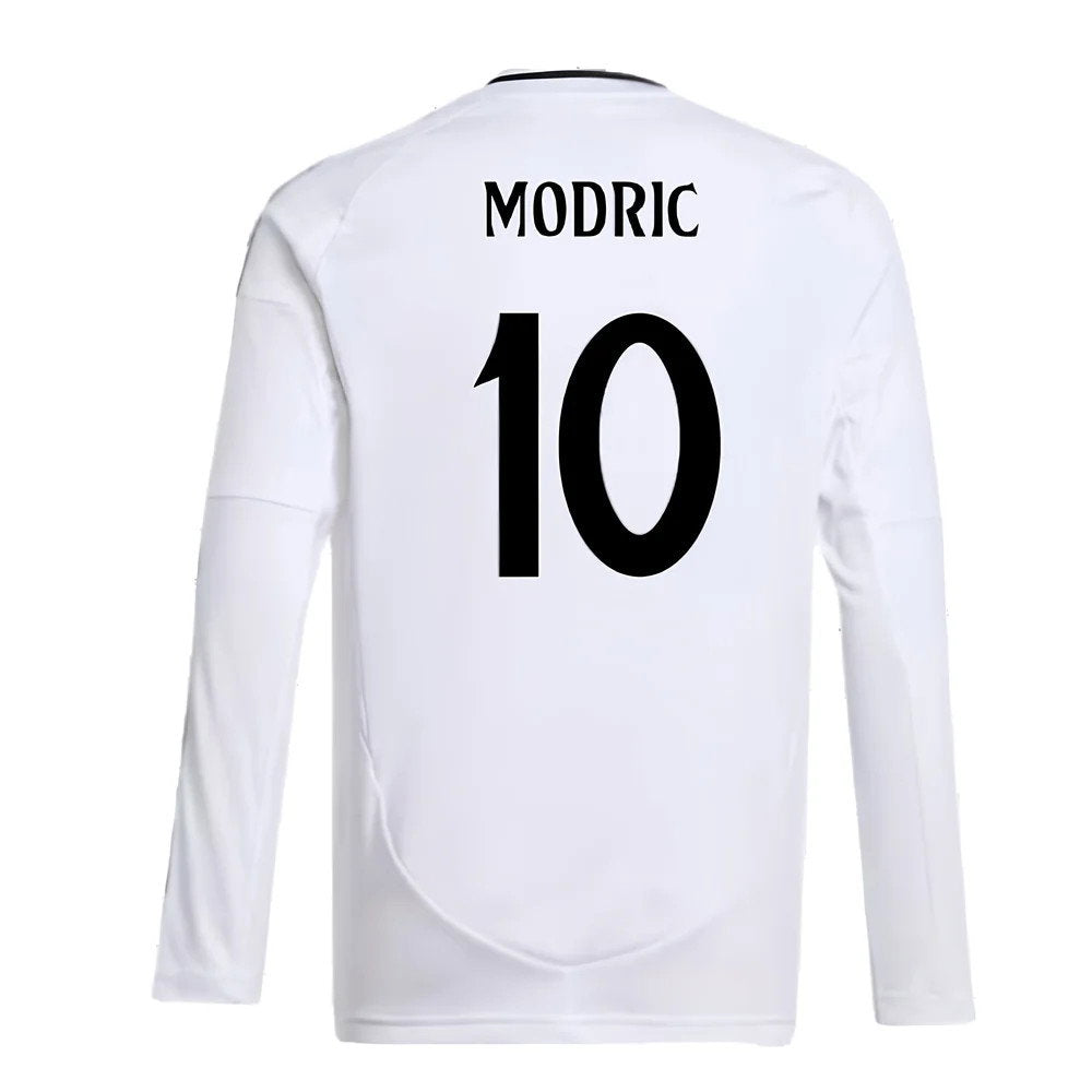 2024-2025 Real Madrid Long Sleeve Home Shirt (Kids) (Modric 10)_2