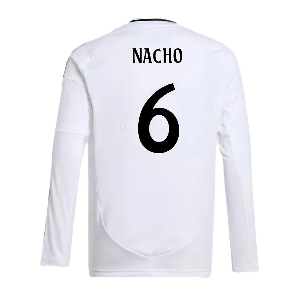 2024-2025 Real Madrid Long Sleeve Home Shirt (Kids) (Nacho 6)_2