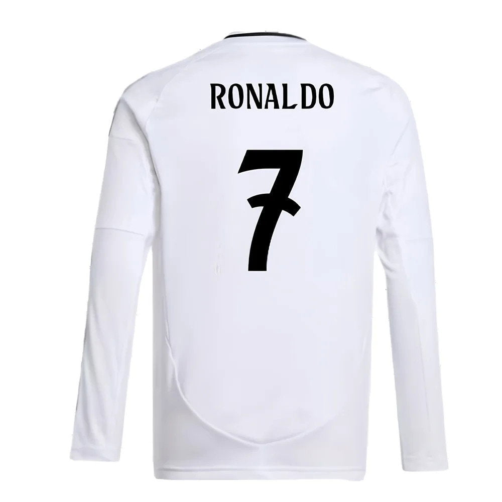 2024-2025 Real Madrid Long Sleeve Home Shirt (Kids) (Ronaldo 7)_2