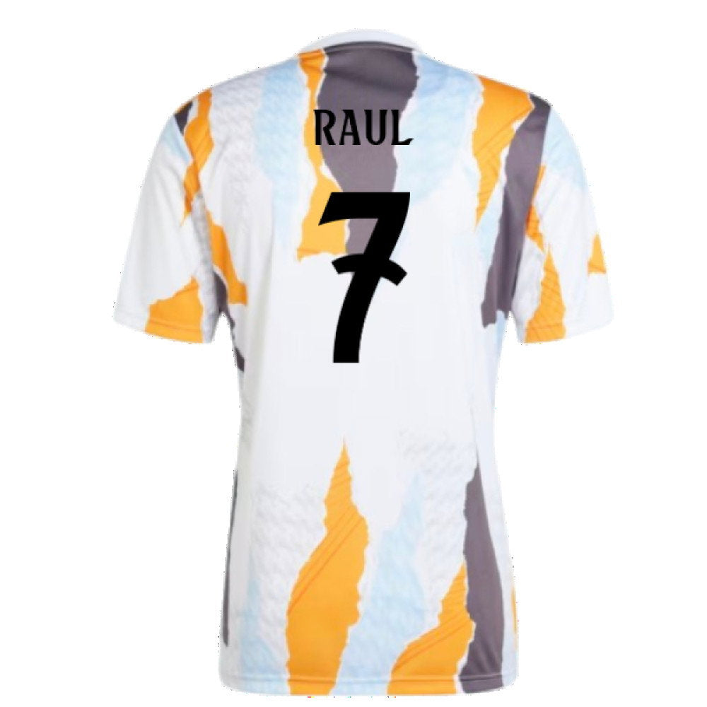 2024-2025 Real Madrid Pre-Match Shirt (White/Crew Orange) (Raul 7)_2