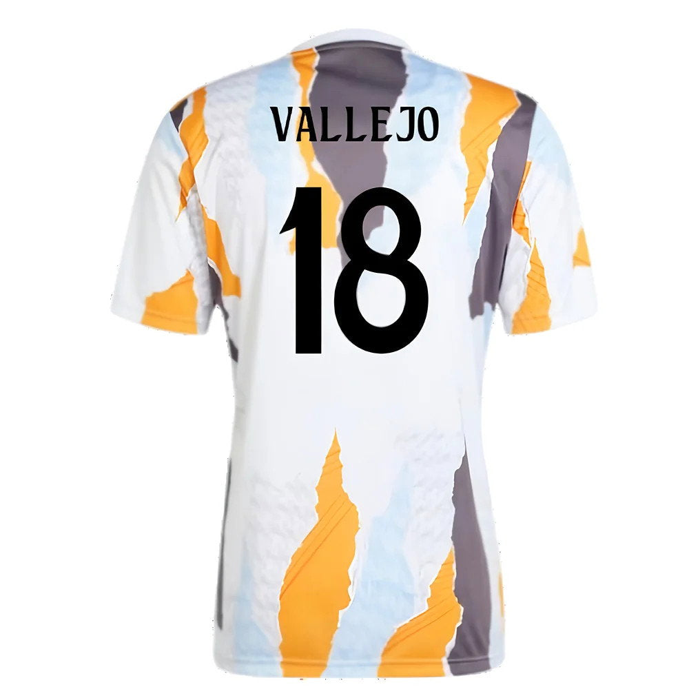 2024-2025 Real Madrid Pre-Match Shirt (White/Crew Orange) (Vallejo 18)_2