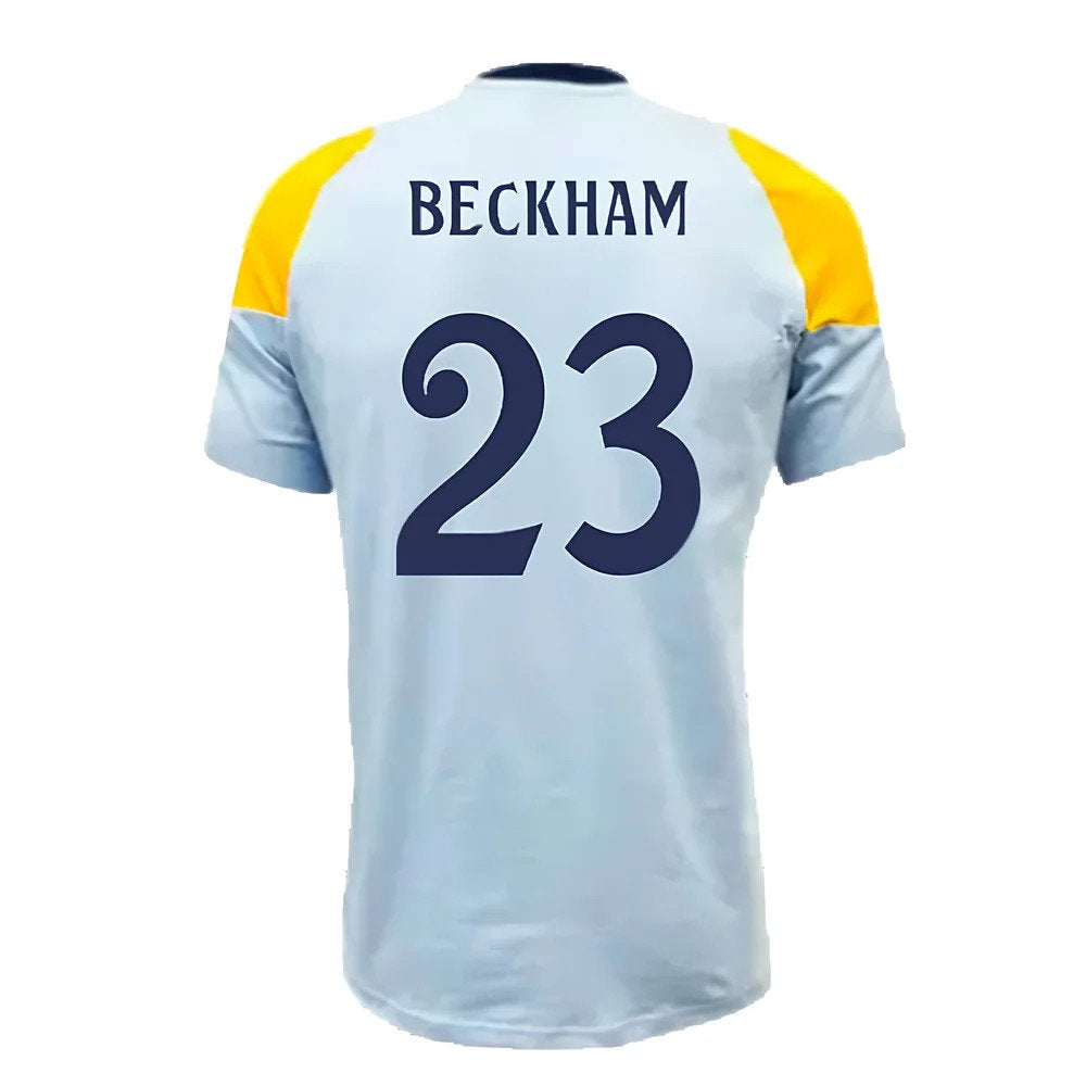 2024-2025 Real Madrid Training Tee (Glow Blue) (Beckham 23)_2