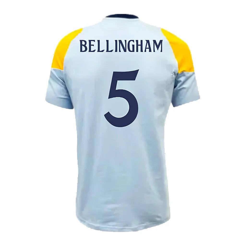 2024-2025 Real Madrid Training Tee (Glow Blue) (Bellingham 5)_2
