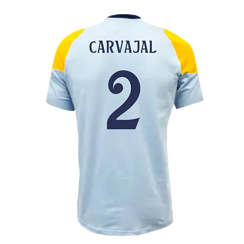 2024-2025 Real Madrid Training Tee (Glow Blue) (Carvajal 2)_2
