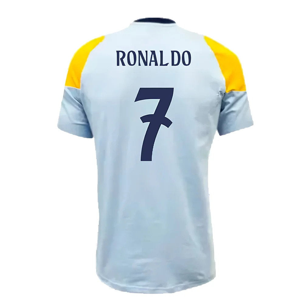2024-2025 Real Madrid Training Tee (Glow Blue) (Ronaldo 7)_2