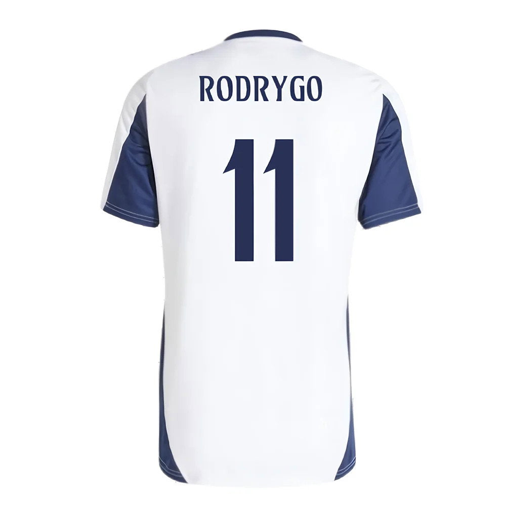2024-2025 Real Madrid Training Tee (White) (Rodrygo 11)_2