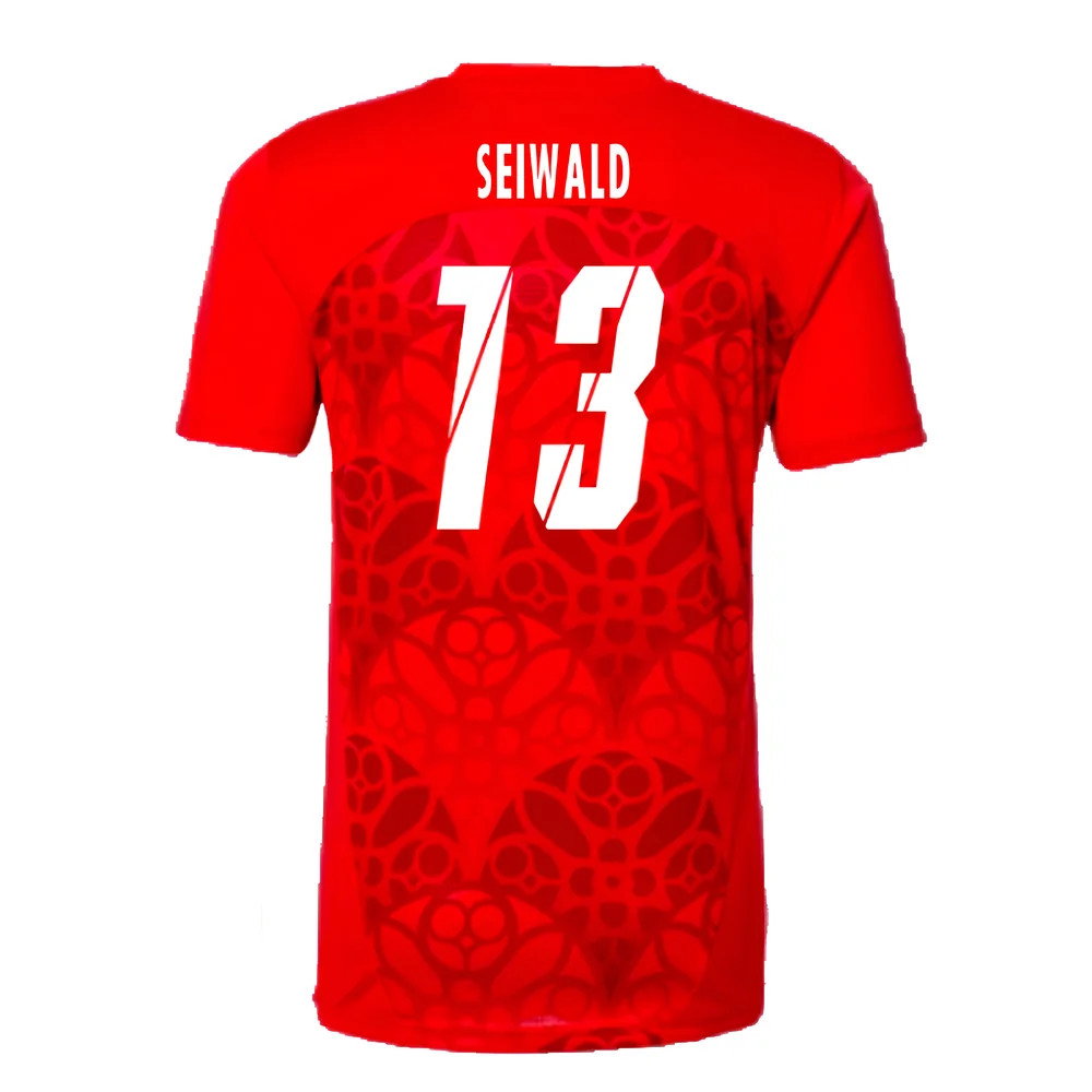 2024-2025 Red Bull Leipzig Pre-Match Shirt (Red) (Seiwald 13)_2