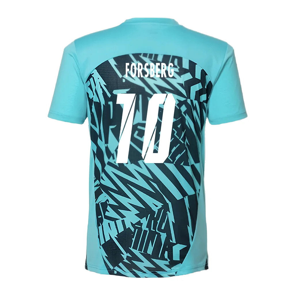 2024-2025 Red Bull Leipzig Pre-Match SS Shirt (Aqua) (Forsberg 10)_2