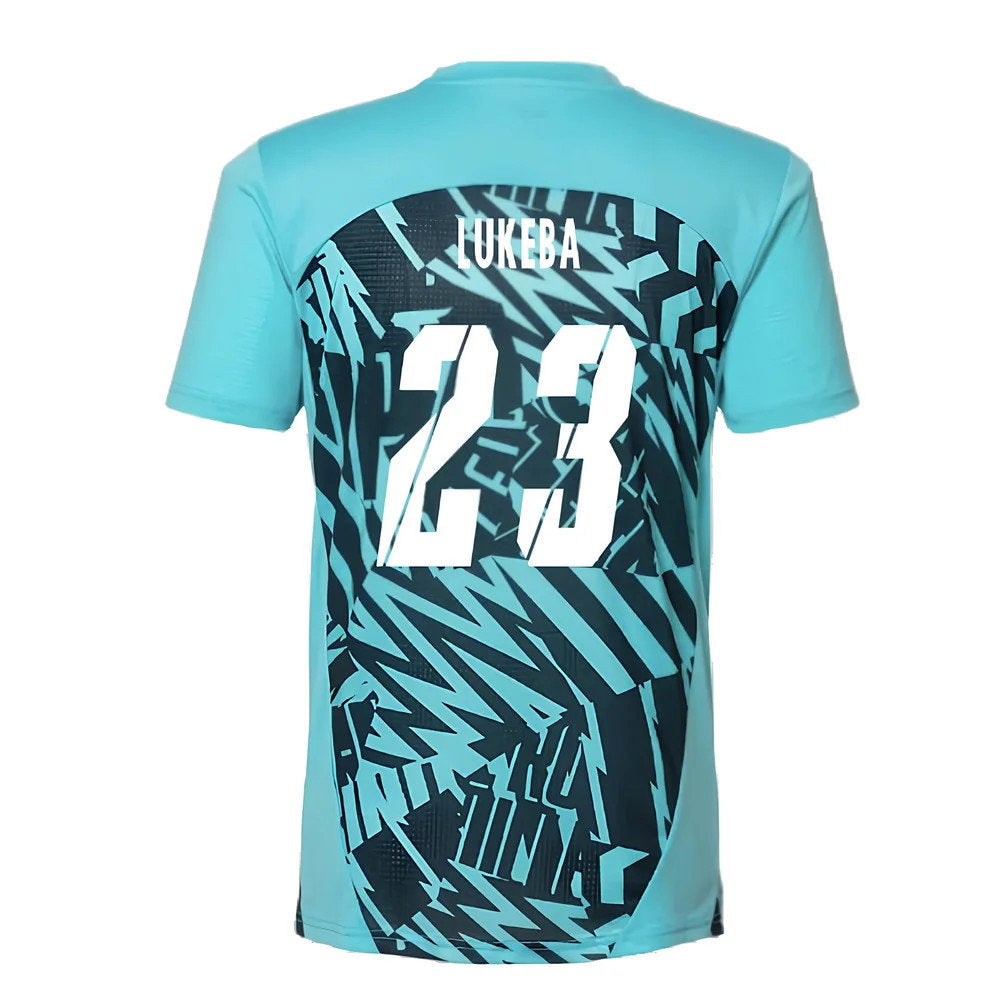 2024-2025 Red Bull Leipzig Pre-Match SS Shirt (Aqua) (Lukeba 23)_2