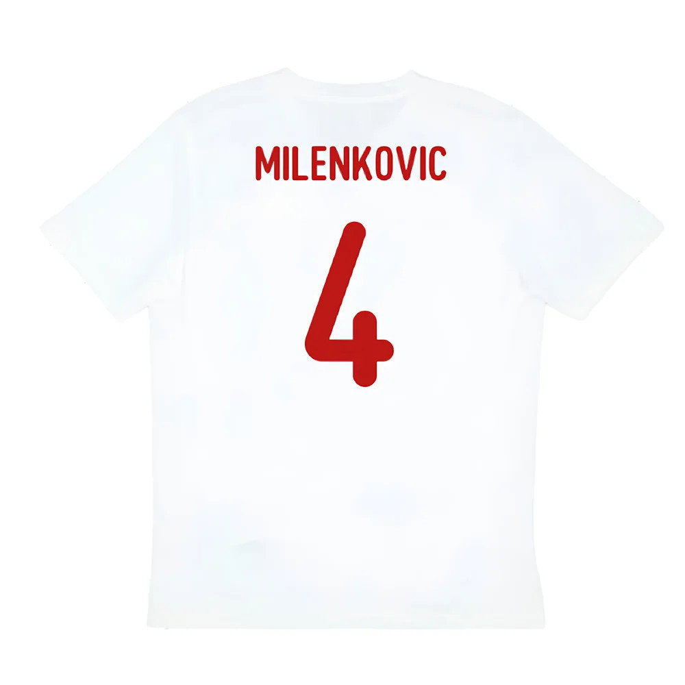 2024-2025 Serbia Training Jersey (White) (Milenkovic 4)_2