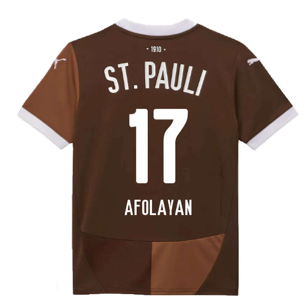 2024-2025 St Pauli Home Shirt (Kids) (Afolayan 17)_2