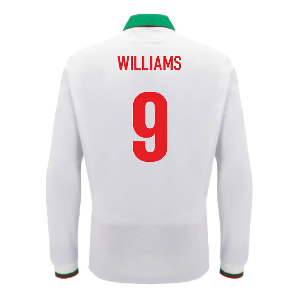 2024-2025 Wales Away Cotton LS Rugby Shirt (Williams 9)_2