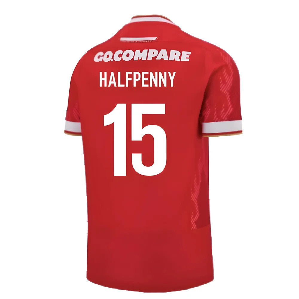 2024-2025 Wales Rugby Home Slim Fit Shirt (Halfpenny 15)_2